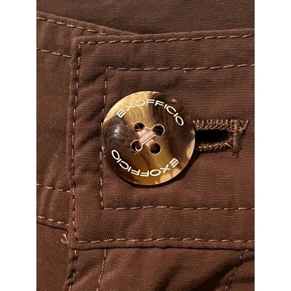 ExOfficio Insect Shield Convertible Hiking Pants Brown Green 40x30 Zip Off EUC - Picture 7 of 9